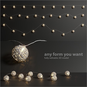 Editable garland lights set 3
